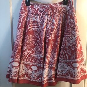 Handkerchief Print Lightweight Skirt